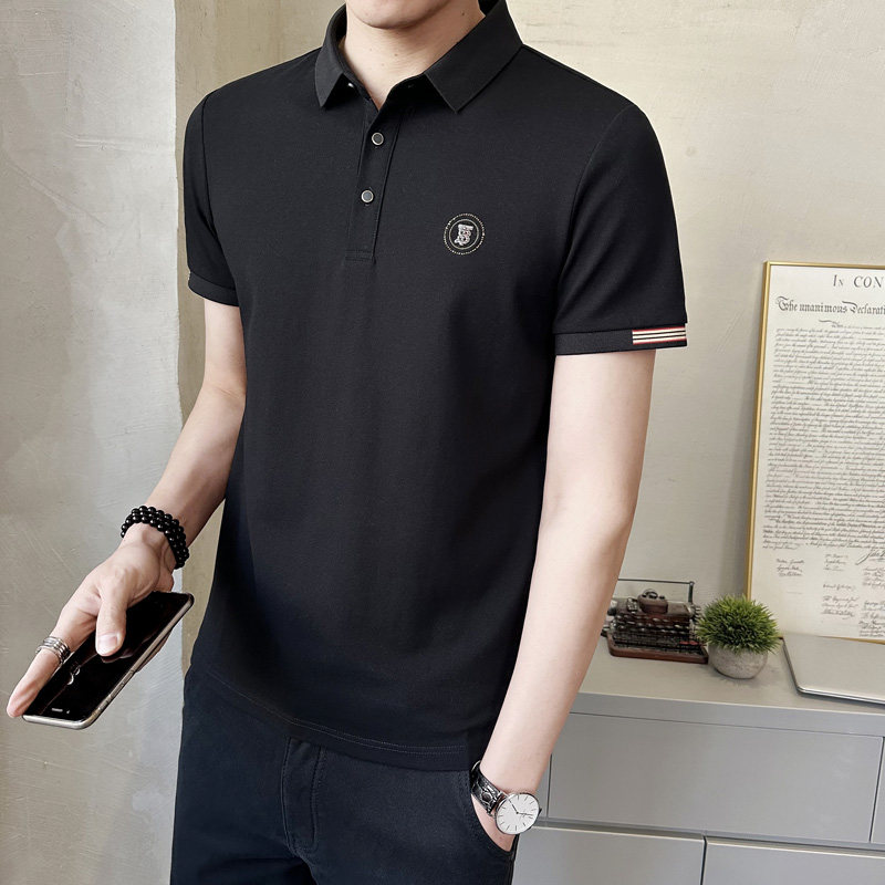 夏季新款韩版修身翻领短袖休闲百搭上衣潮牌男装PL66811-P58,男装Polo衫,电商A239