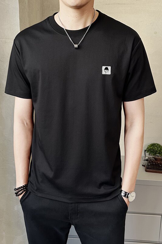 男士新款圆领百搭高级感时尚短袖t恤棉质潮流夏季上衣服T3628-P35,男装T恤,电商A239