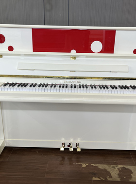 2015年购入2.8万金斯伯格KF123二手钢琴白色家用练习考级学生成人
