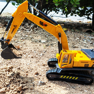 儿童履带挖掘机男孩滑行工程车模耐玩钩机吊车铲车小汽车模型玩具
