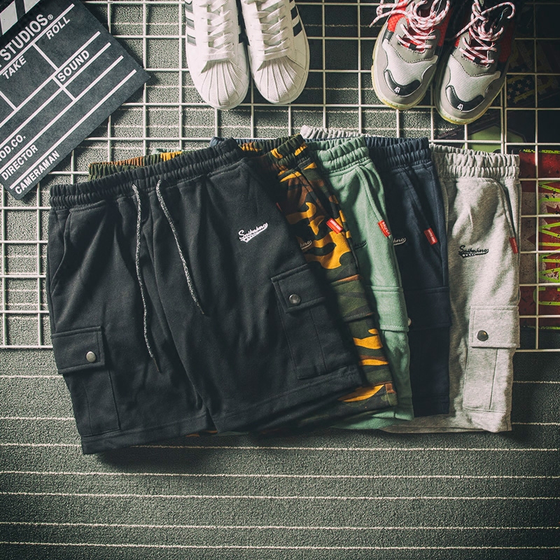 日系复古简约纯色男士韩版夏装休闲运动裤 青年学生潮牌工装短裤|msdalam kategori Pakaian Lelaki, seluar santai - dari Buy2taobao.com untuk memberikan perkhidmatan ejen Taobao profesional membeli