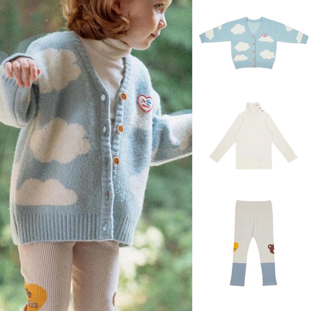 儿童毛衣新款纯色半高领针织衫