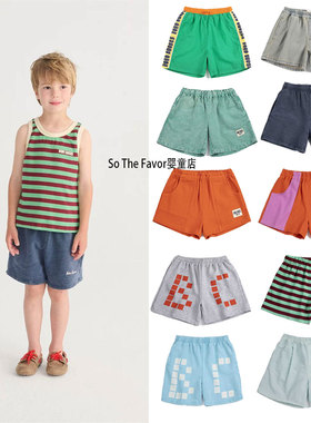 26年BC新品夏款男女牛仔裤儿童卡通印花短裤纯棉热裤休闲