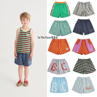 26年BC新品夏款男女牛仔裤儿童卡通印花短裤纯棉热裤休闲