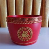 红色圆斗亚克力拜斗米斗开业斗天公乔迁搬家结婚过寿斗喜斗子孙桶