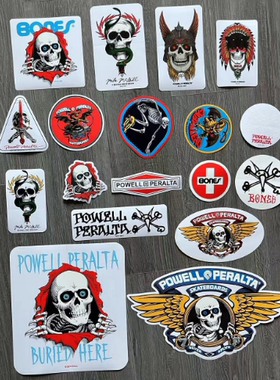 Powell贴纸bones贴纸滑板用贴纸 布贴个性 酷PP贴纸Powellperalta