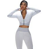 长裤 健身瑜伽服上衣lulu运动瑜伽裤 无缝瑜伽套装 欧美速干长袖