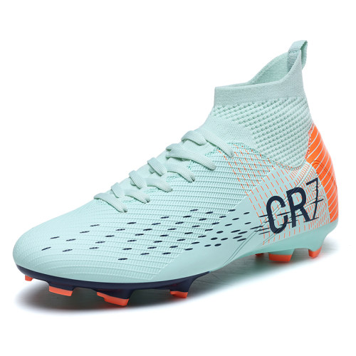 2025新款刺客CR7儿童足球鞋男童成人学生长钉AG碎钉TF训练鞋男女