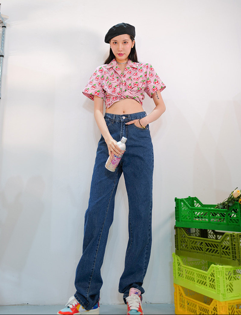 0牛仔裤做旧复古时尚超显瘦chic