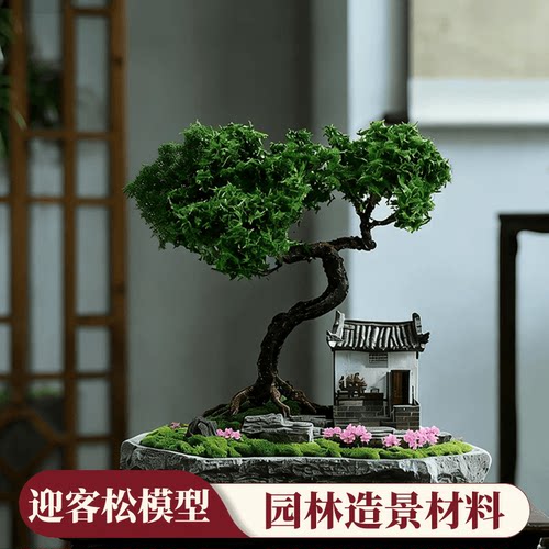 建筑沙盘模型材料微缩场景模型树仿真铁丝树招财树参天古树迎客松