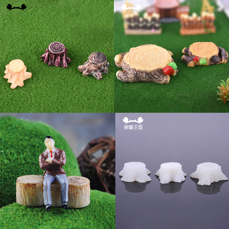 螃蟹王国 沙盘模型材料微景观装饰场景模型 diy手工摆件 小树桩