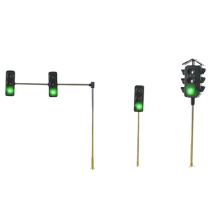 螃蟹王国DIY建筑沙盘材料配景模型道路模型摆件信号灯沙盘红绿灯