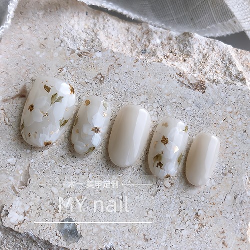 水彩手绘纯手工穿戴甲成品定制