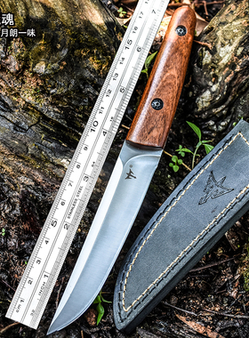 户外小刀锋利刀具军刀直刀防身军工刀俄罗斯煅打小刀氚气刀随身