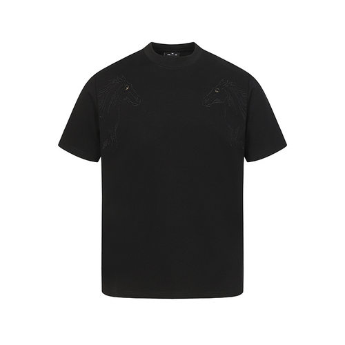 国潮美式复古重磅解构短袖T恤男女2026年夏季拼接简约设计感上衣