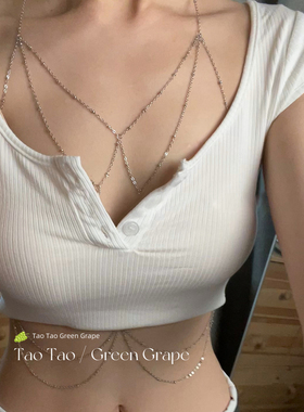 辣妹胸链身体链欧美bodychain性感比基尼bikini锁骨后背链配饰