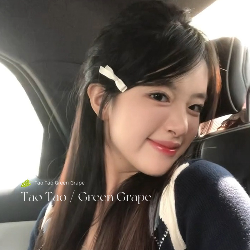 芭蕾风甜美超仙白色蝴蝶结小夹子图片