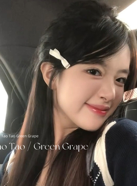 芭蕾风白色蝴蝶结发夹女2024新款侧边前额碎发夹子小号刘海夹头饰