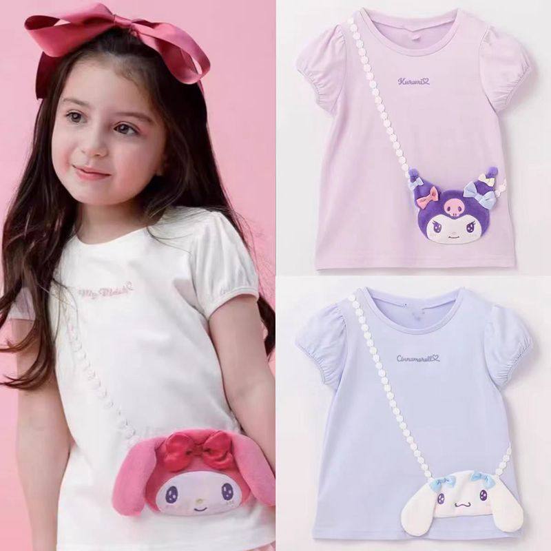女童短袖T恤夏款美乐蒂库洛米短袖斜挎包棉质上衣跨境t恤日系童装,童装/婴儿装/亲子装,T恤,淘宝优惠券,粉丝福利购,淘宝优惠卷