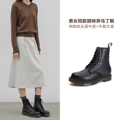 固特异情侣款经典真皮英伦风短靴