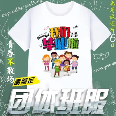 小学生班服装定制t恤四五六年级1 2班毕业3照集体合影男女短袖DIY