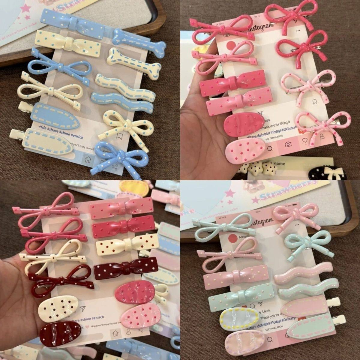 韩系甜美波点蝴蝶结发夹女前额侧边刘海夹碎发鸭嘴夹发卡头饰卡子,饰品/流行首饰/时尚饰品新,发饰,淘宝优惠券,粉丝福利购,淘宝优惠卷