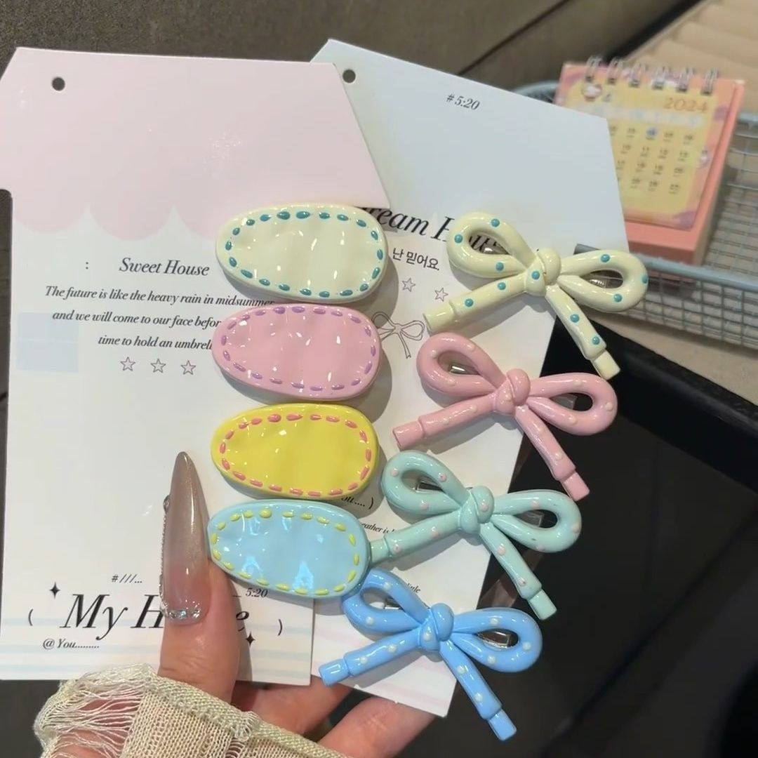 韩系简约波点粉色蝴蝶结鸭嘴夹ins秋冬简约百搭刘海边夹小众头饰,饰品/流行首饰/时尚饰品新,发饰,淘宝优惠券,粉丝福利购,淘宝优惠卷