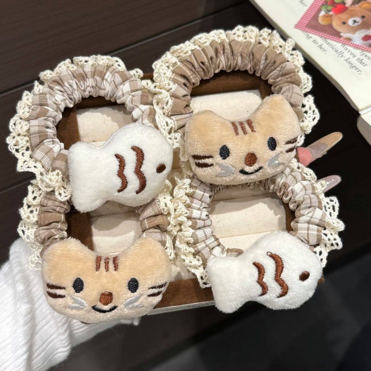 儿童小猫吃鱼卡通公仔发绳小肠发圈可爱软萌小动物头绳不伤头发饰,饰品/流行首饰/时尚饰品新,发饰,淘宝优惠券,粉丝福利购,淘宝优惠卷