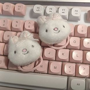 软呼呼可爱兔子发绳发圈毛绒卡通甜美萝莉双马尾头饰发饰儿童