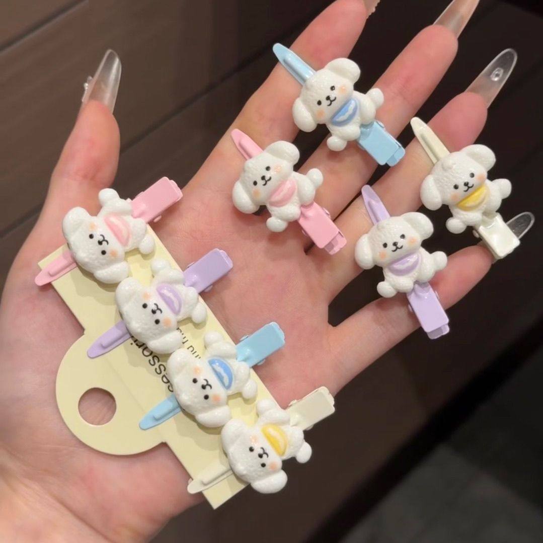 可爱白色小狗发夹碎发刘海夹头饰甜美韩鸭嘴一字夹少女卡通发夹,饰品/流行首饰/时尚饰品新,发饰,淘宝优惠券,粉丝福利购,淘宝优惠卷