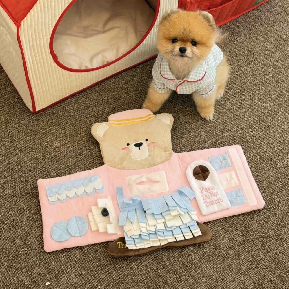 现货ins新款宠物小熊服务员玩具藏食毯闻嗅垫响纸发声玩具狗狗猫,宠物/宠物食品及用品,漏食玩具/藏食玩具/嗅闻玩具,淘宝优惠券,粉丝福利购,淘宝优惠卷