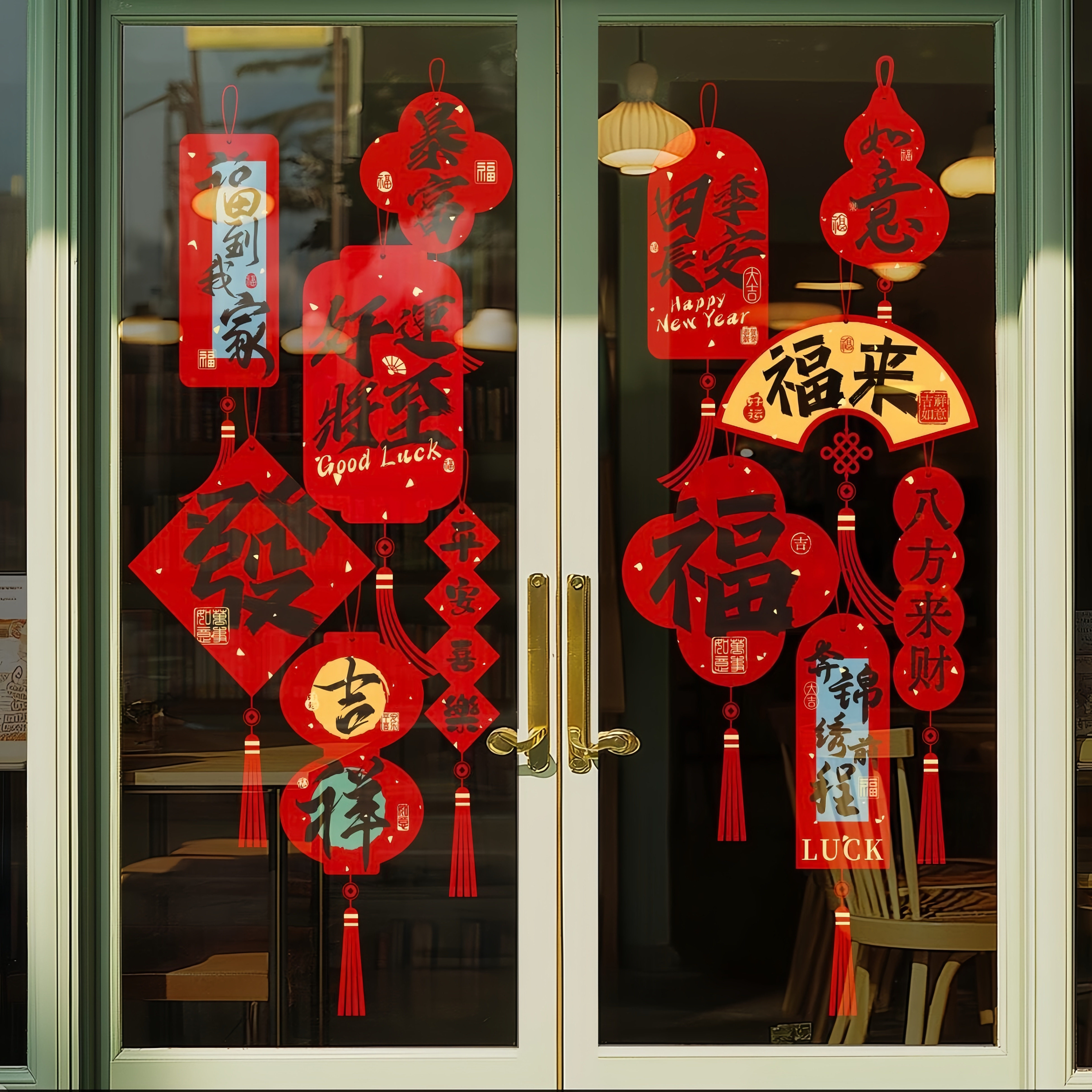 2026马年福到我家静电窗花贴