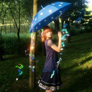 生命是跳动的音符！雨滴伞diy拍照道具少女心户外氛围感出片神器