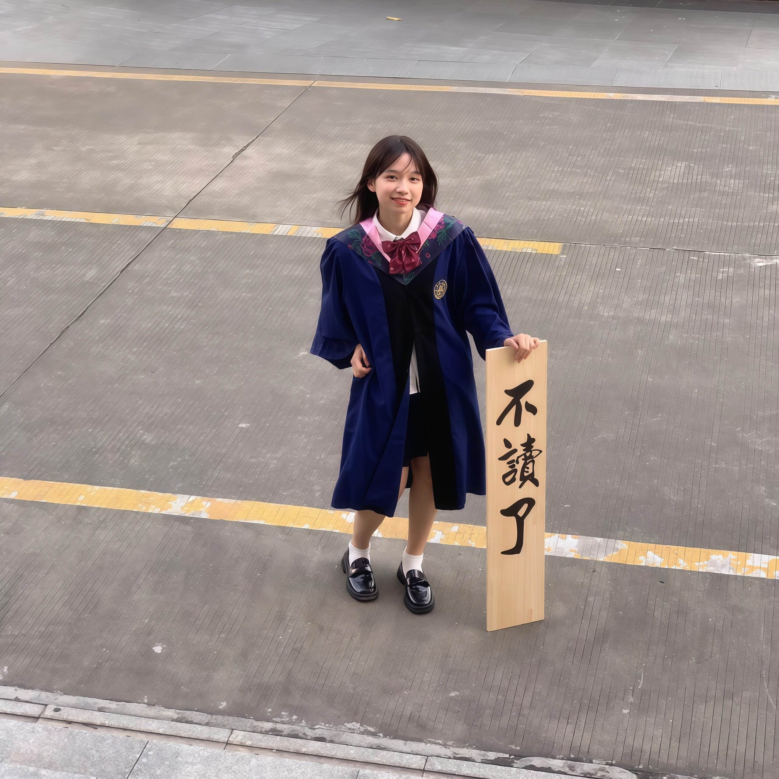 【下单立减50】大学毕业拍照道具不读了鲁迅同款KT板场景布置打卡