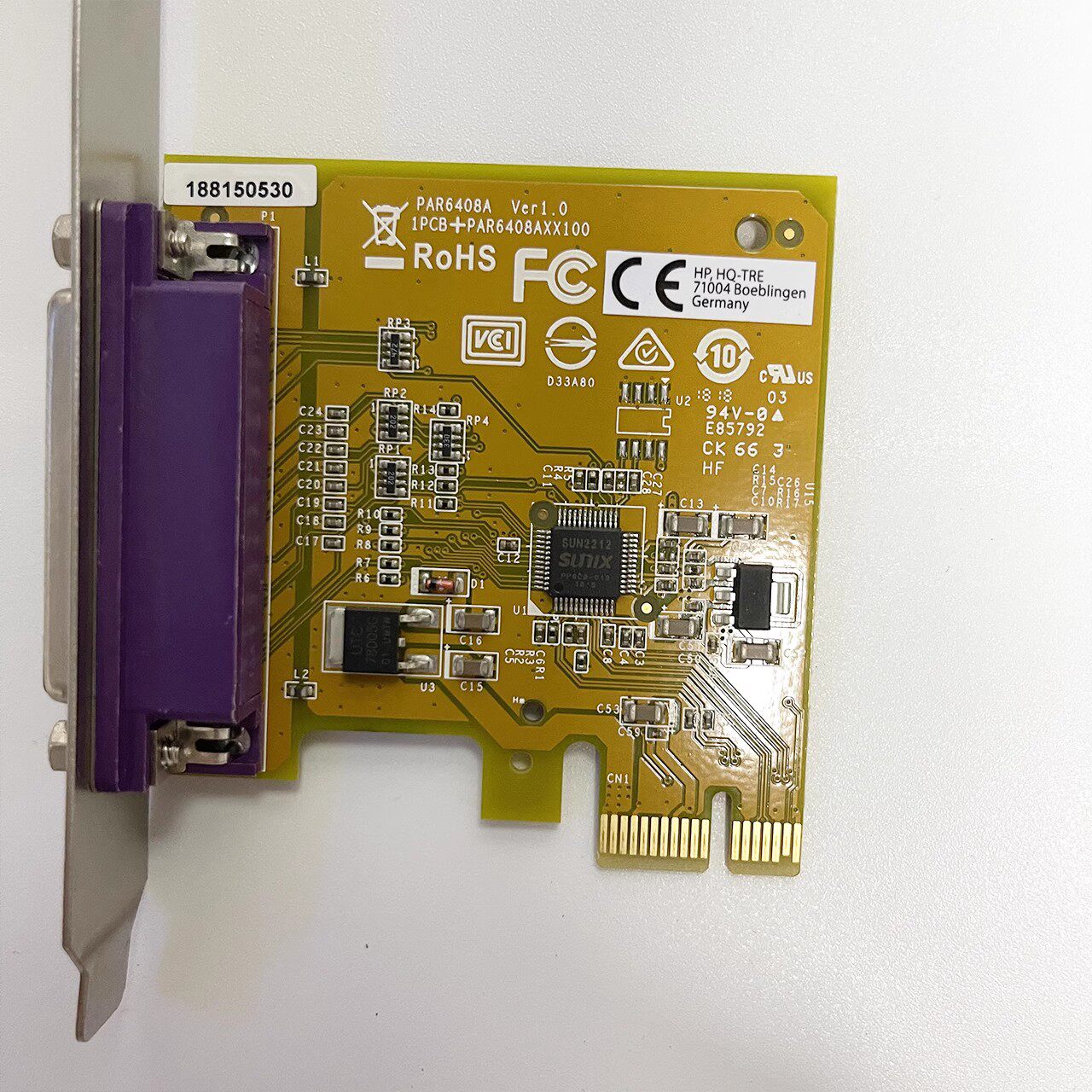 戴尔惠普 par6408al pci-e x1 转并口卡  lpt并口打印机  com串口