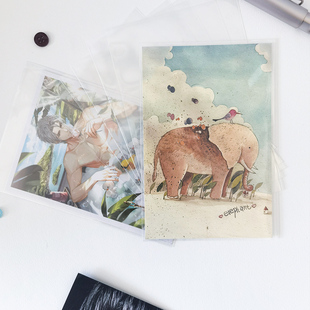 京京平口袋｜PP加厚镭射票卡套明信片卡片收纳袋平口袋卡套