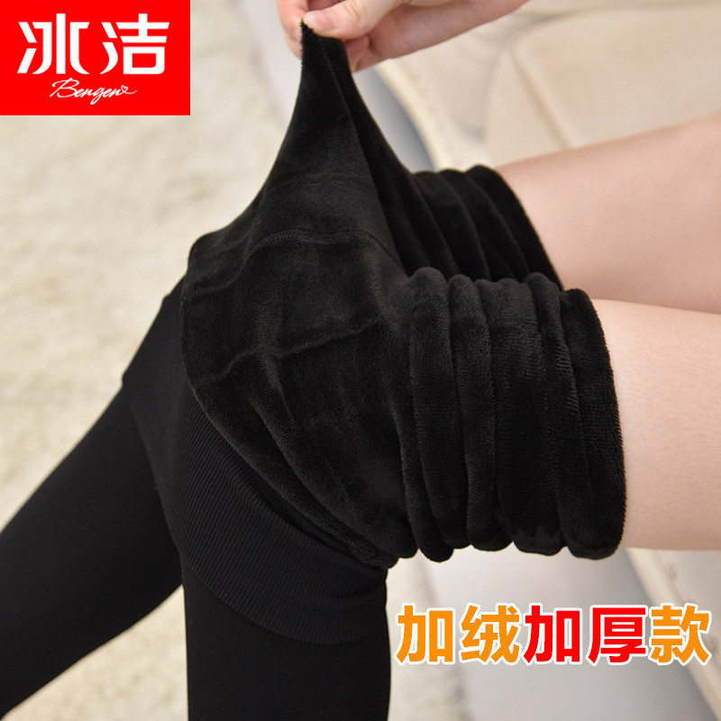 2021年外穿长裤加绒冬季加厚打底裤时尚修身显瘦保暖裤胖MM妈妈裤