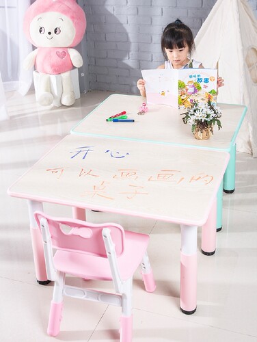 儿童桌子椅子套装家用宝宝画画桌玩具桌幼儿园学习桌椅写字小木桌