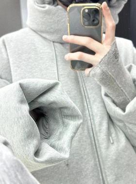 800蓬松!雾霾灰机能针织面包廓形羽绒服男女kenijima同款极简风格