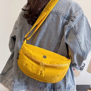 日系超轻防水牛津布包男女百搭单肩斜挎包尼龙轻便大容量饺子包潮