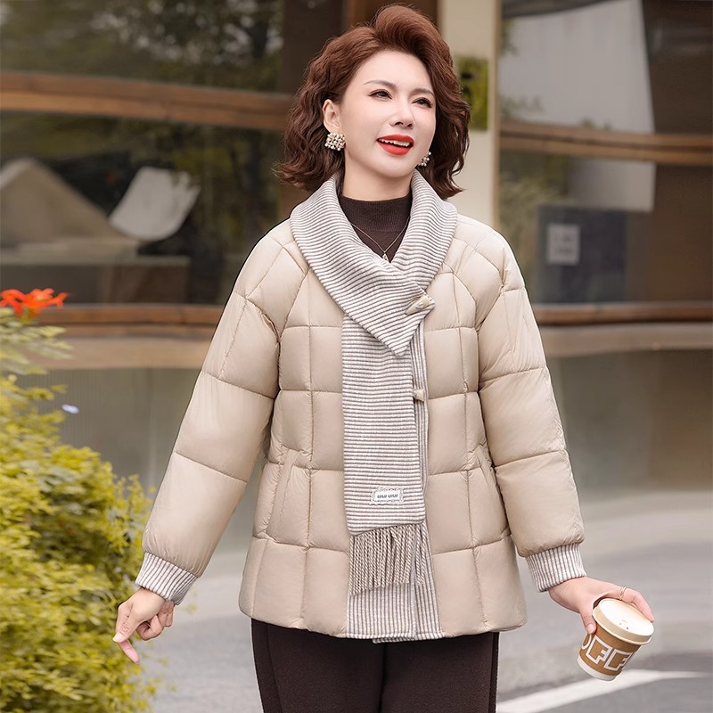 本命年妈妈冬装2025新款棉衣棉袄2025新款中老年女装高贵红色外套