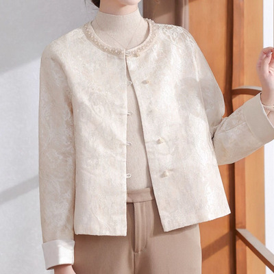 妈妈秋季外套2025新款今年流行中老年女装新中式国风小香风上衣服