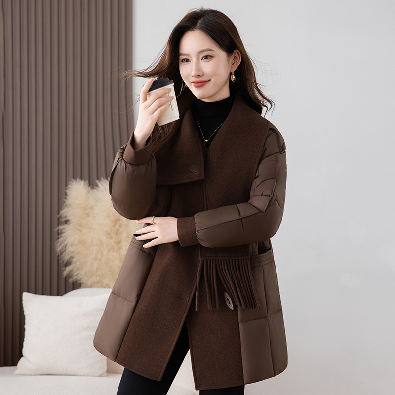 妈妈冬装羽绒棉服贵夫人时尚洋气上衣中老年女秋冬季保暖棉衣棉袄