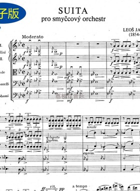 德弗札克交响曲SUITA 弦乐团弦乐五重奏总谱 无分谱 z172
