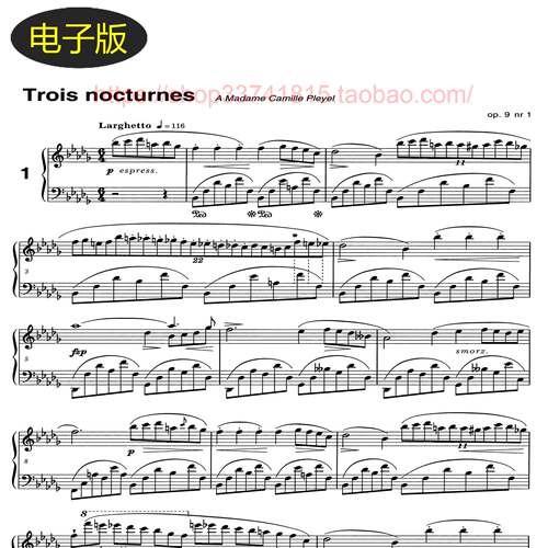 波兰PWM版 肖邦 夜曲Nocturnes Op.9 No.1-No.3-钢琴谱 共3首
