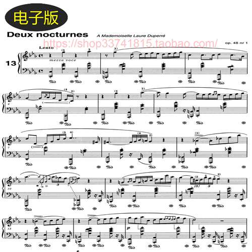 波兰PWM版 肖邦 夜曲Nocturnes Op.48 No.1-No.2-钢琴谱 共2首