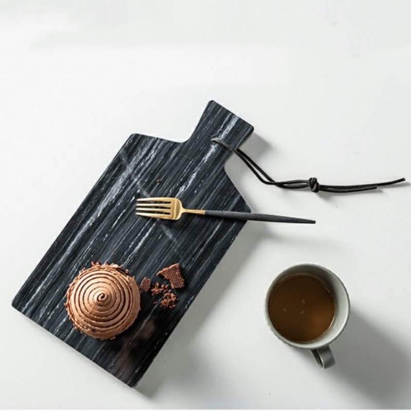 真正大理石手柄切菜板防霉防菌案板砧板芝士蛋糕甜品摆盘托盘摆盘