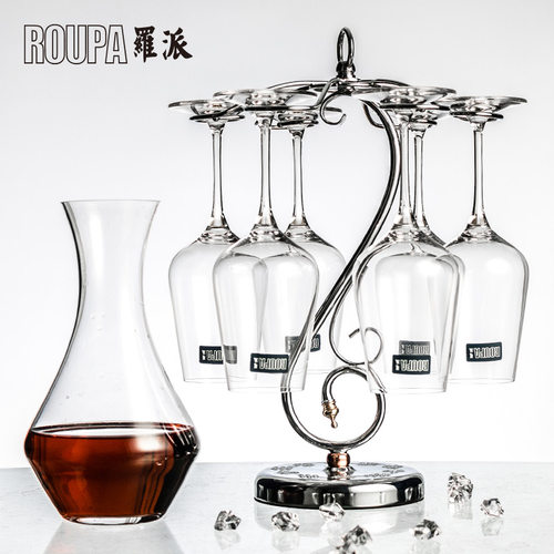 无铅水晶玻璃 一体成型酒杯 多款杯架套装
