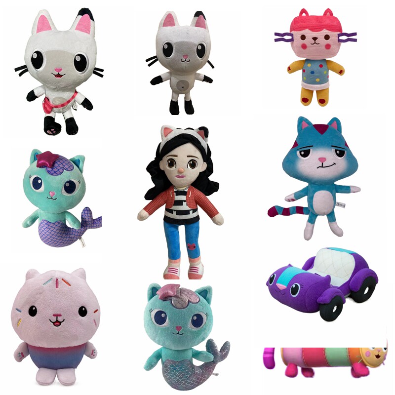 卡通动漫新款gabbys dollhouse 盖比的娃娃屋猫猫儿童毛绒玩具