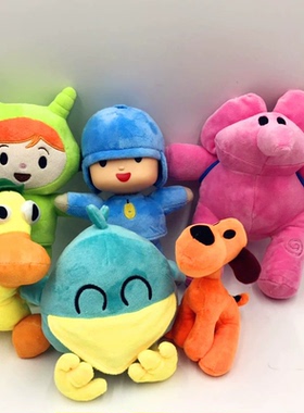 小P优优Pocoyo毛绒玩具巴托鲁狗拉艾丽大象鸭子优优公仔玩偶